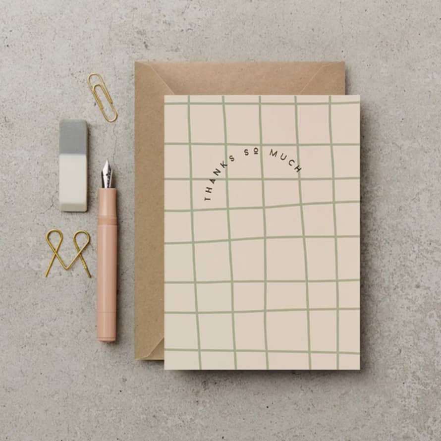 Katie Leamon  Grid Thank You Card