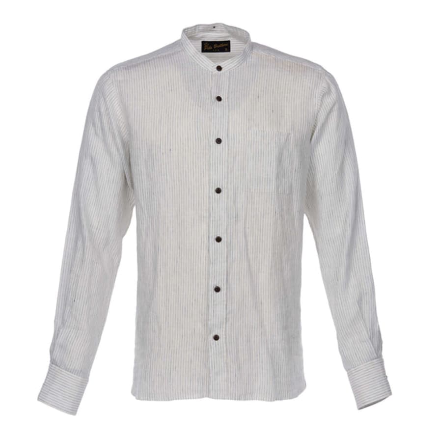 Pike Brothers White Blue 1923 Buccanoy Linen Shirt