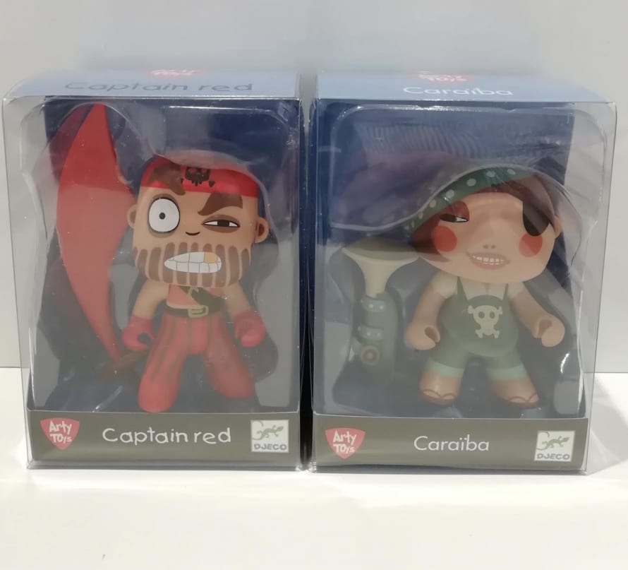 Djeco  Arty Toys Captain Red and Caraiba Pirate Figures Age 4+