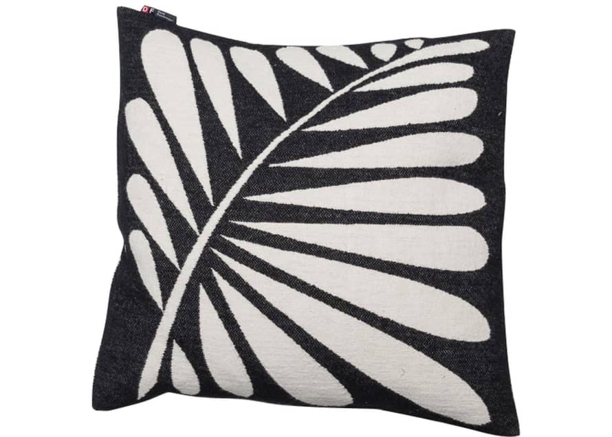 David Fussenegger Black Palm Leaf Printed Nova Cushion Cover