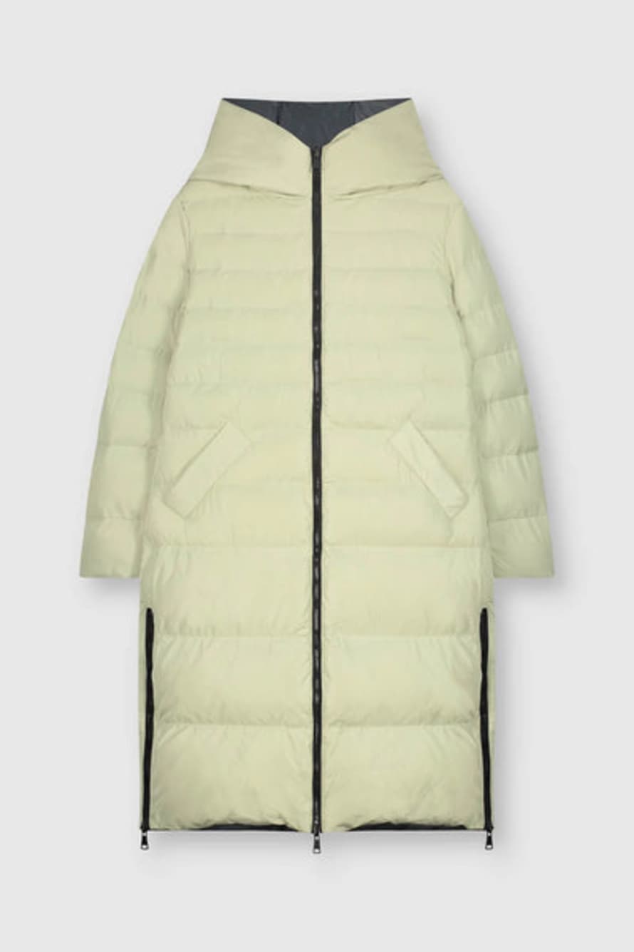 Rino and Pelle Keila Reversible Padded Hooded Coat In Sage and Night