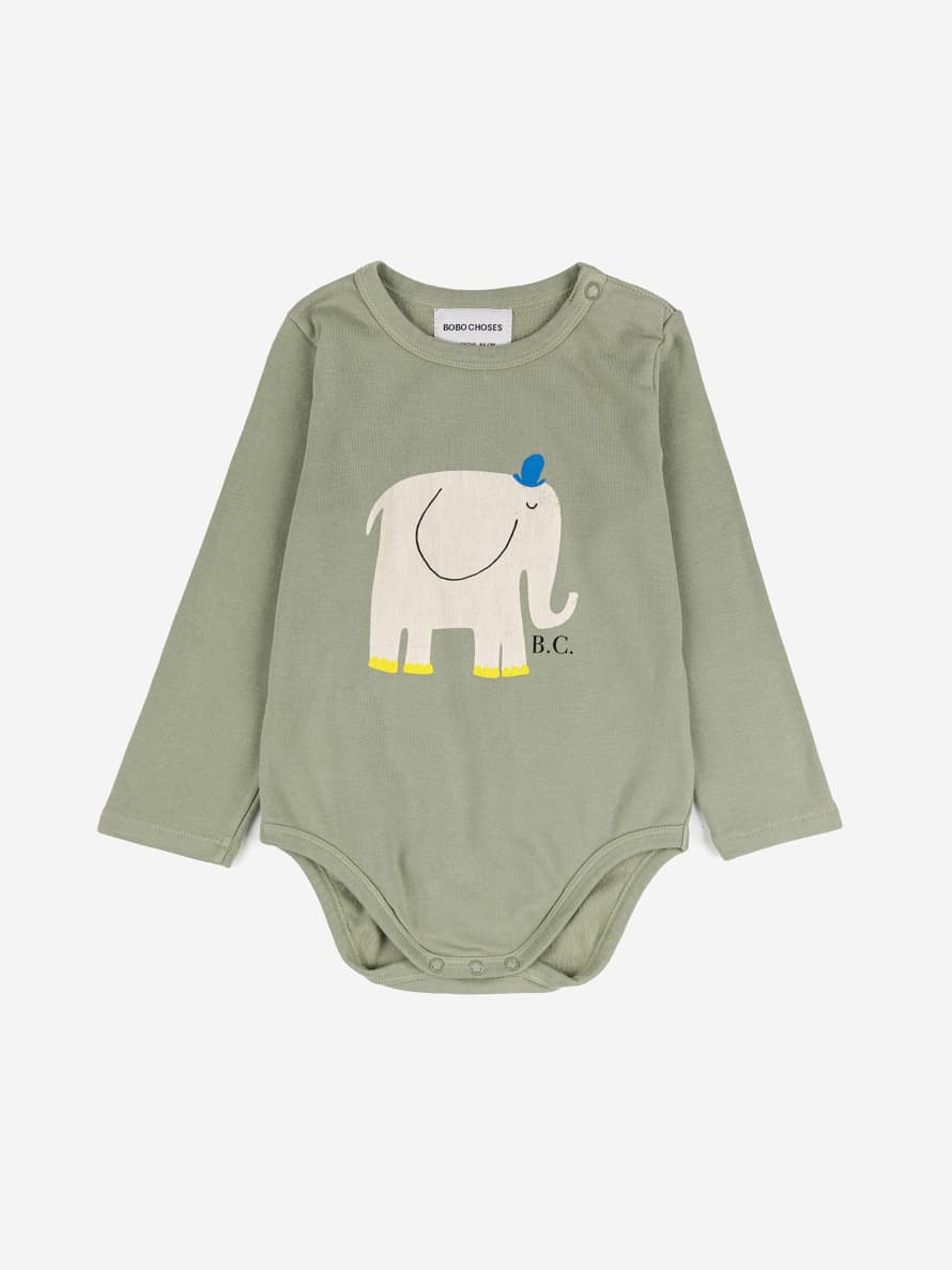 Bobo Choses The Elephant Printed Baby Bodysuit