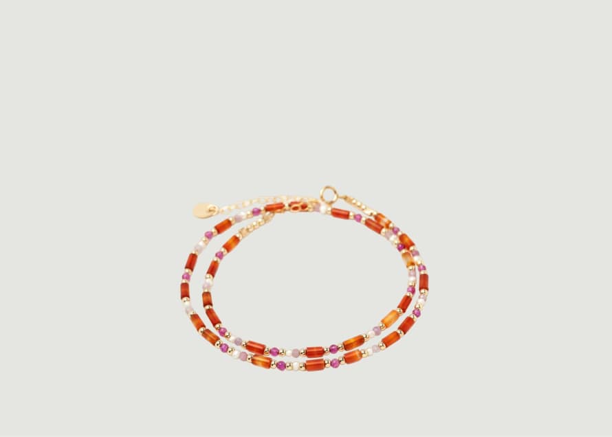 YAY Lamé-armband-halskette Tangerine
