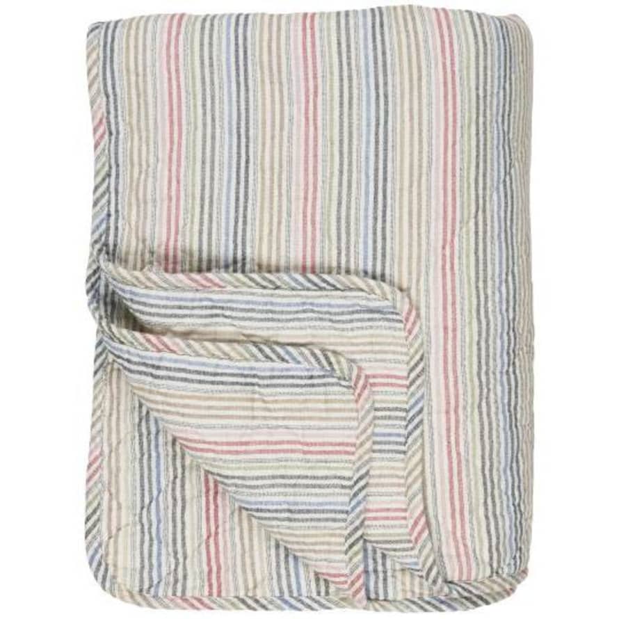 Ib Laursen Multicoloured Quilt with Stripes