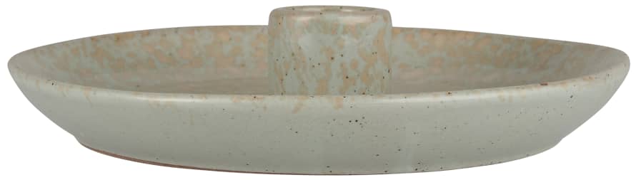 Ib Laursen Green Ceramic Candle Holder