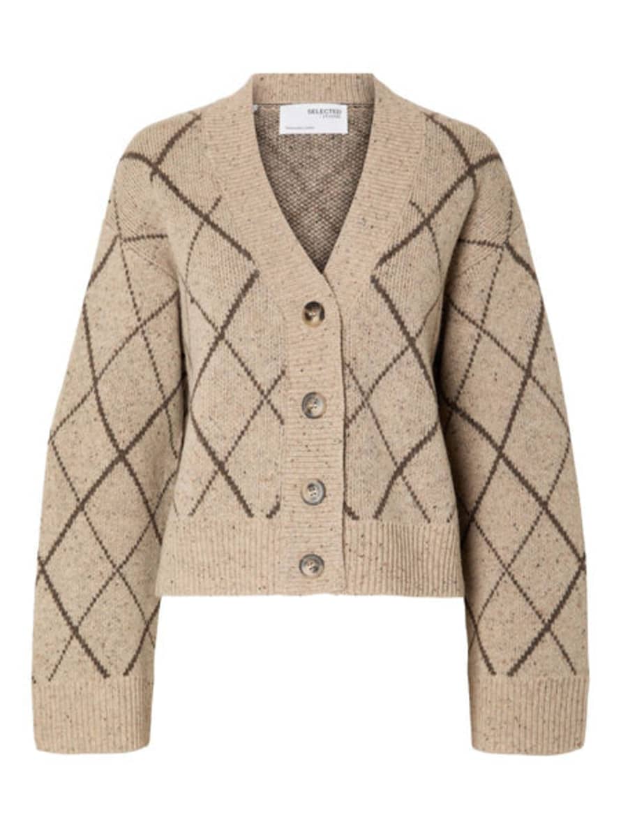 Selected Femme Aril Knit Cardigan Birch