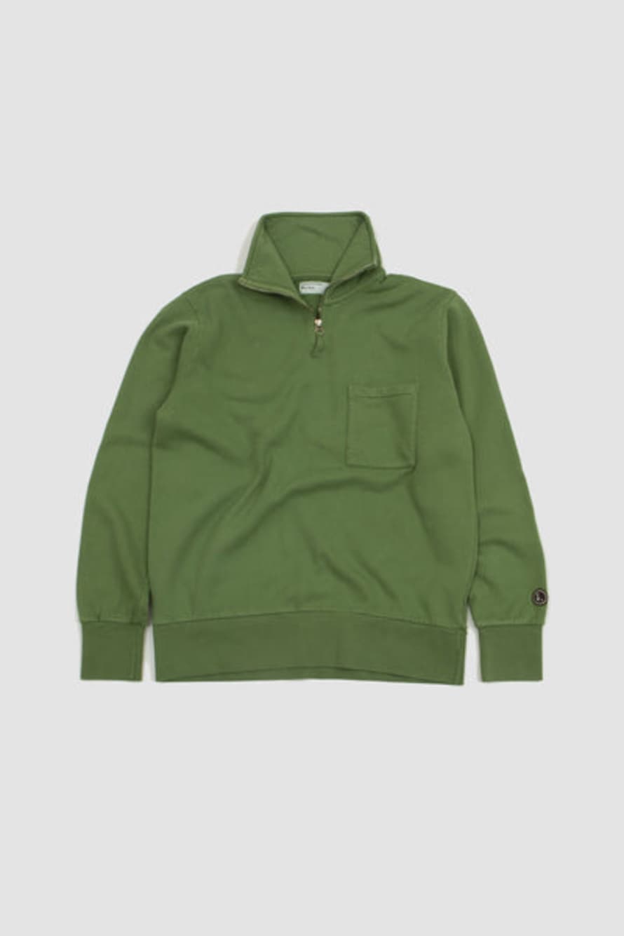 Universal Works Half Zip Sweatshirt Green