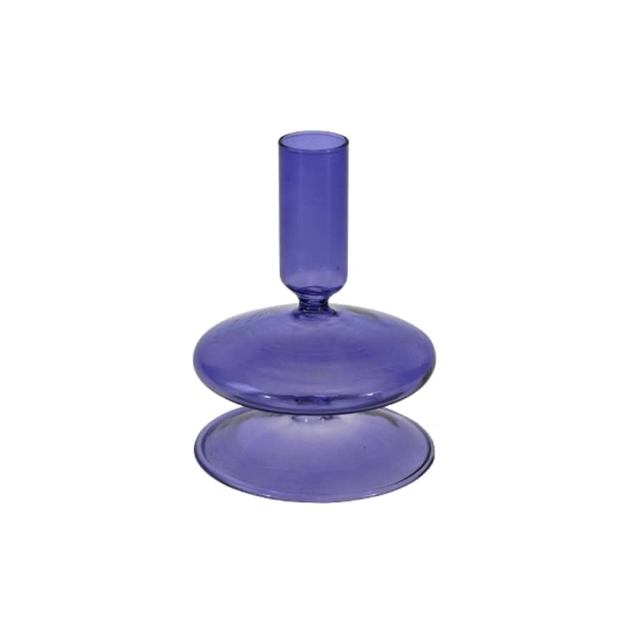 Werner Voss Purple Glass Candle Holder 
