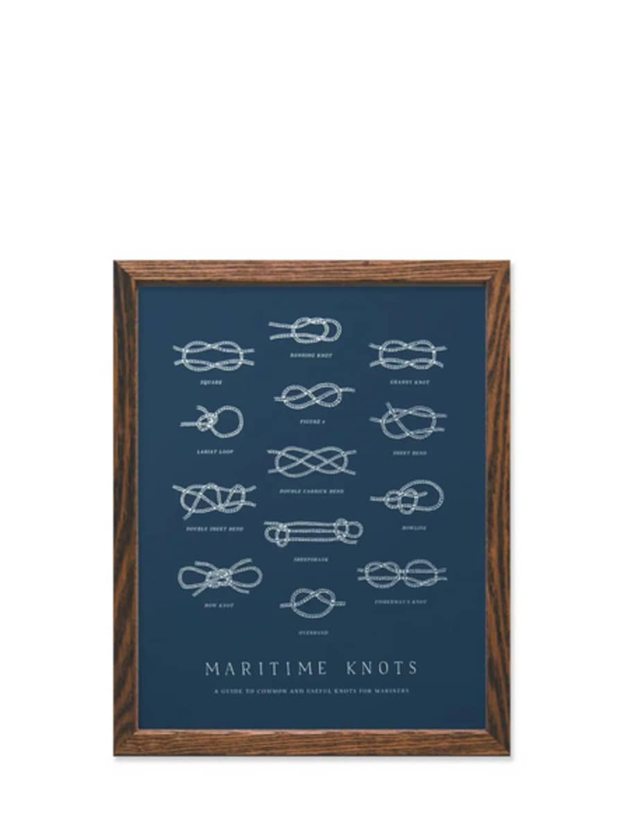 The Wild Wander Navy Nautical Knots Art Print