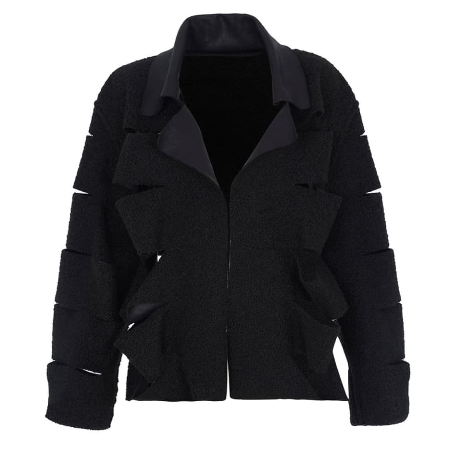 Kozan Gemini Black Jacket With Cuts - Black, Xs