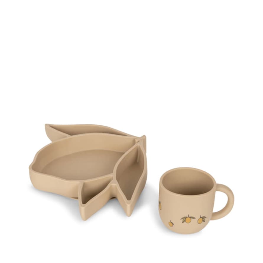 Konges Slojd Warm Clay Silicone Lemon Bowl and Cup