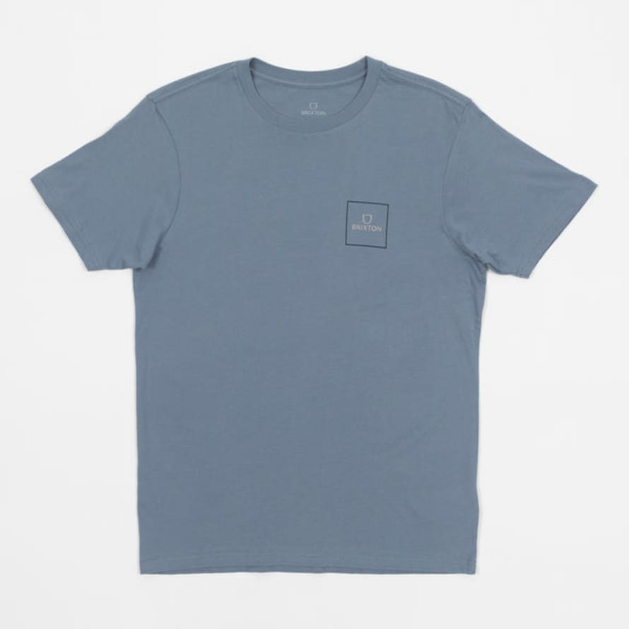 Brixton Alpha Thread Short Sleeve T-shirt In Blue