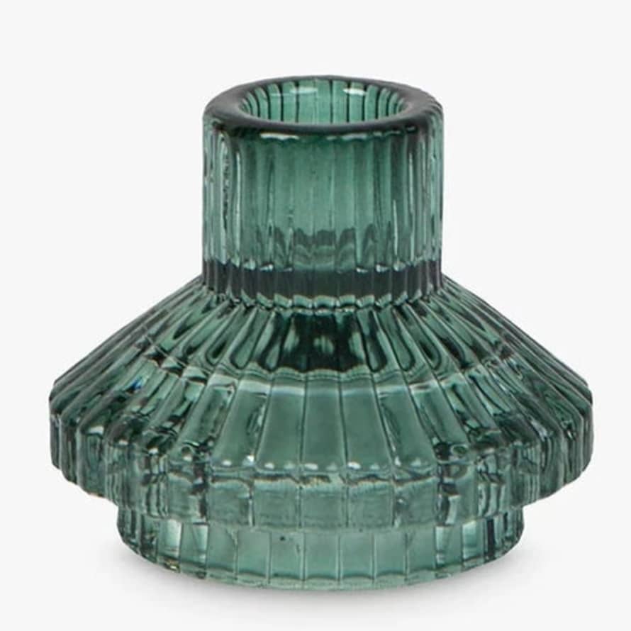 Talking Tables Small Glass Candle Holder - Sage Green