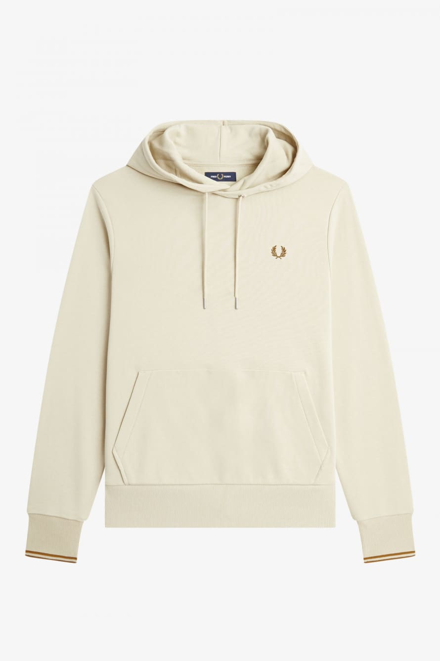 Fred Perry Fred Perry Tipped Hooded Sweatshirt M2643 Oatmeal