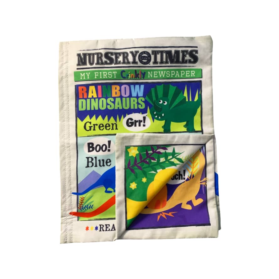 Jo & Nic Nursery Times Crinkly Newspaper - Rainbow Dinosaurs