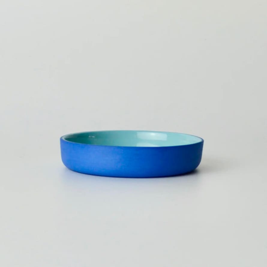 Aeyglom Ceramics Large Dipping Bowl In City Blue