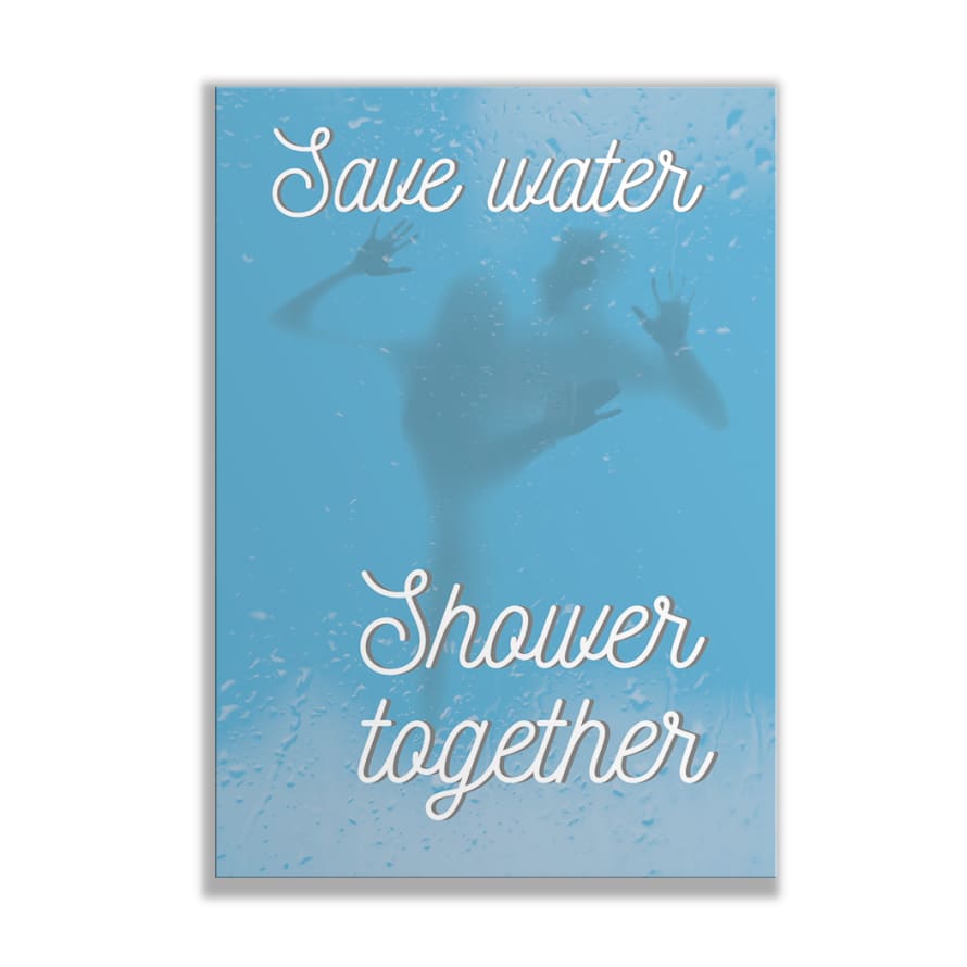 FlorisM Design Save Water Shower Together Card