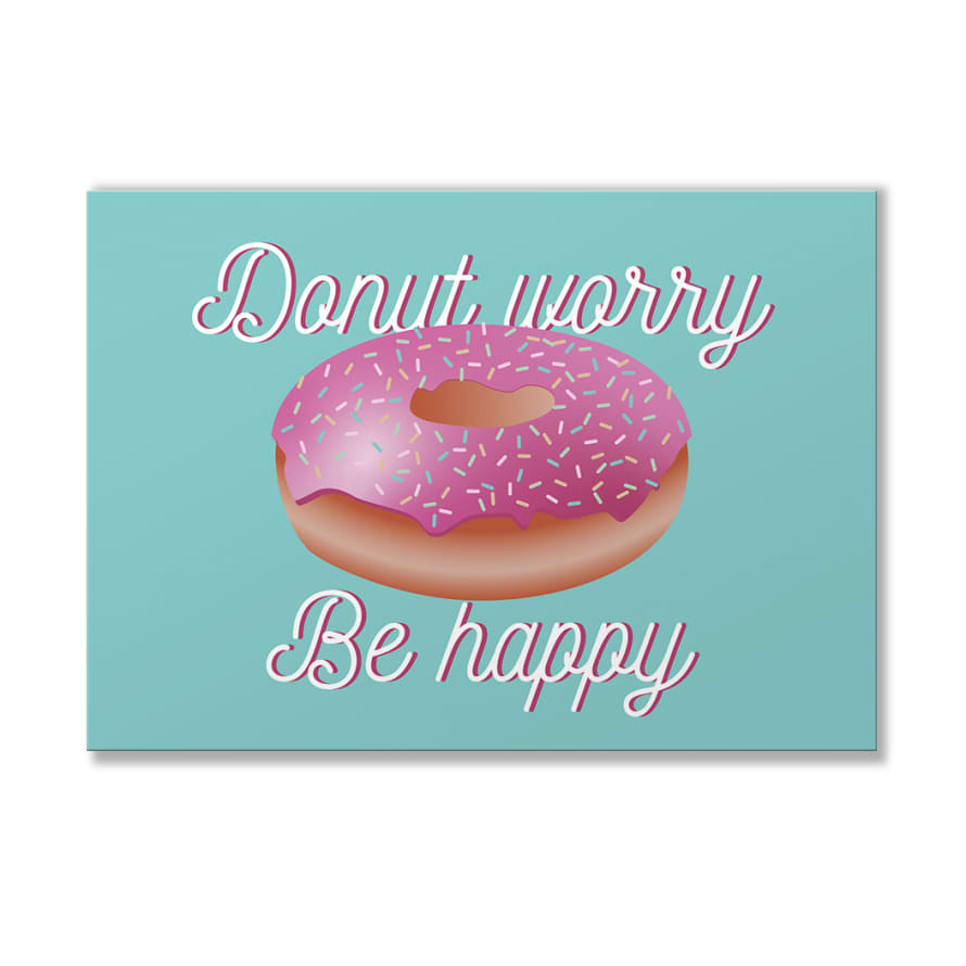 FlorisM Design Donut Worry Be Happy Card