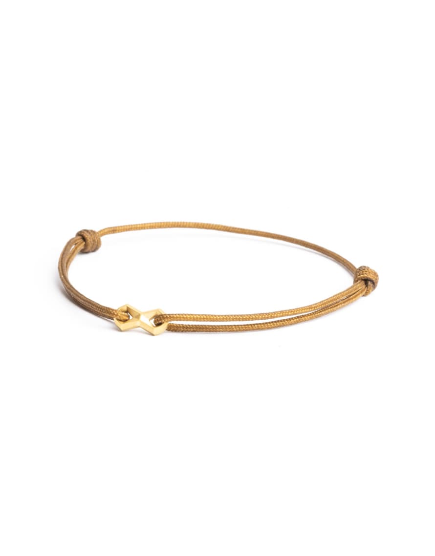 Gemini Brown Gold Infinity Bracelet 