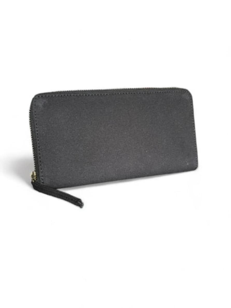 WDTS Black Canvas Zipped Wallet