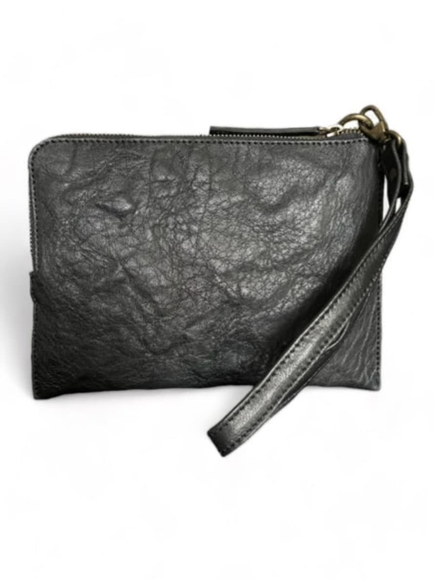 WDTS - Window Dressing the Soul Black Leather Pouch with Strap