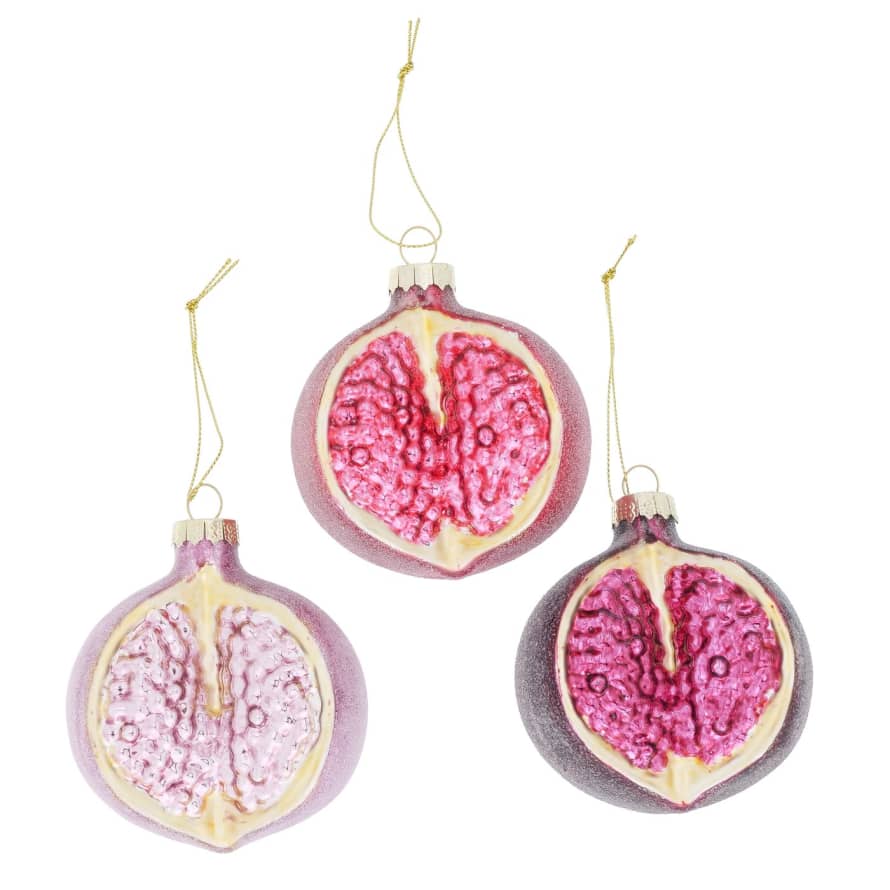 &Quirky Pomegranate Christmas Tree Decoration : Pink Seed, Red Seed or Purple Seed