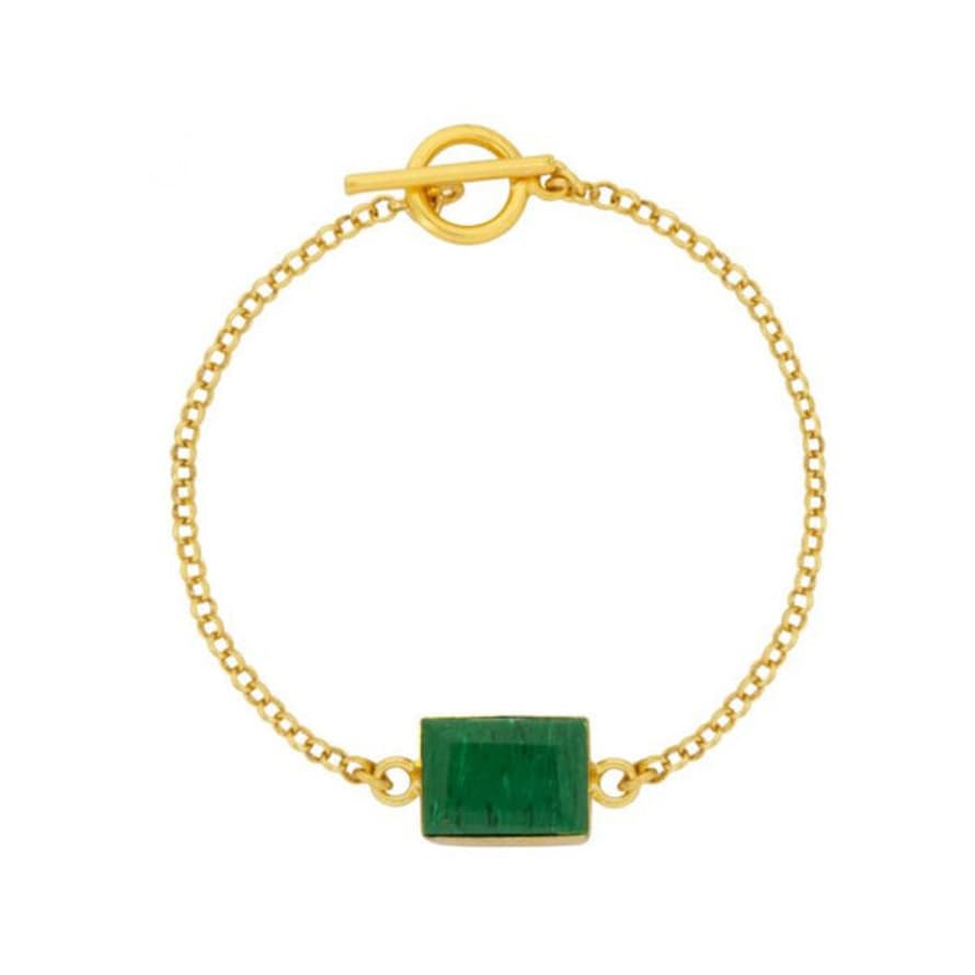 Ashiana Delta Bracelet Green Malachite