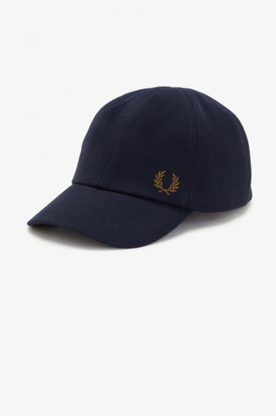 Fred Perry Fred Perry Pique Classic Cap - Navy/dark Caramel