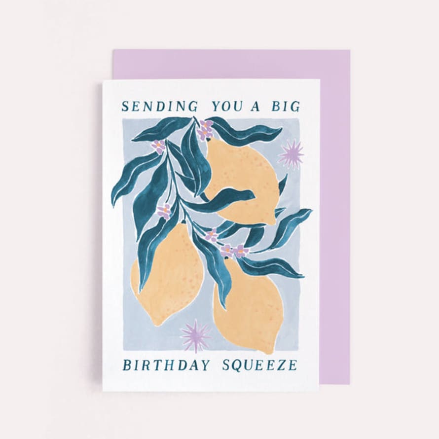 Sister Paper Co Lemons Birthday Card | Female Birthday Cards | Art Card