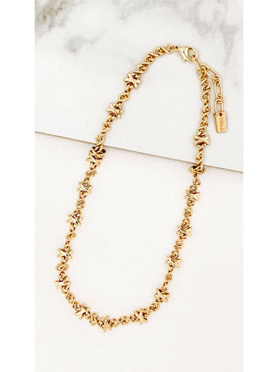 Envy X Chain Necklace Gold