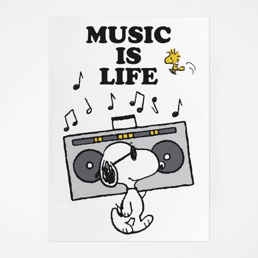 Magpie Music is Life Snoopy Tea Towel