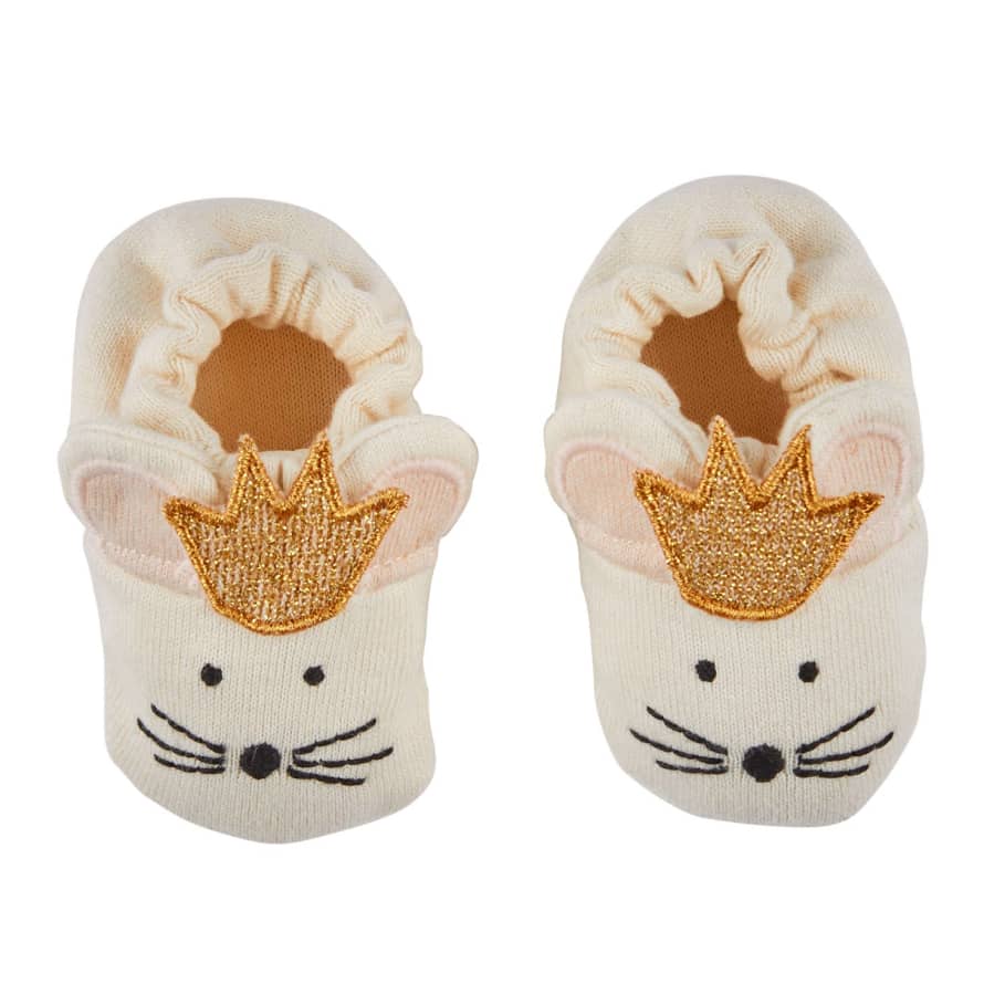 Sophie Home Gold Crowns Party Mouse Booties
