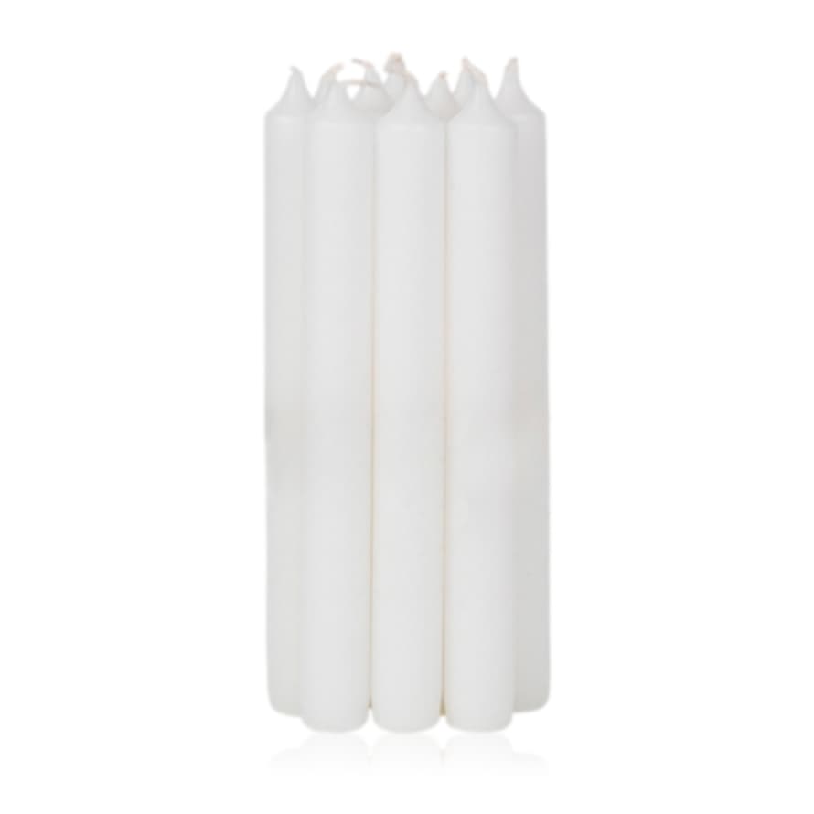 Broste Copenhagen Box Of 10 White Classic Candles 2.2 x 19.4cm