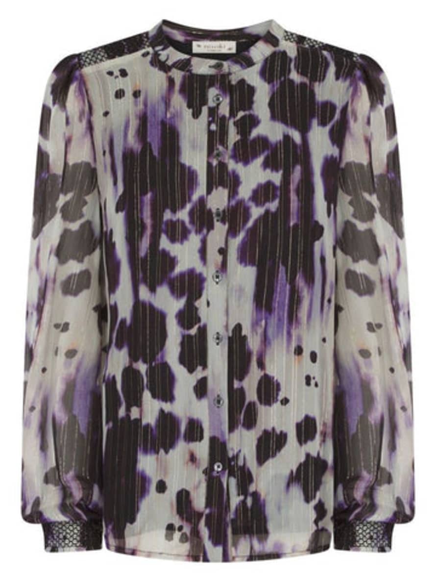 Nooki Design Roxanne Printed Blouse With Smock Detail