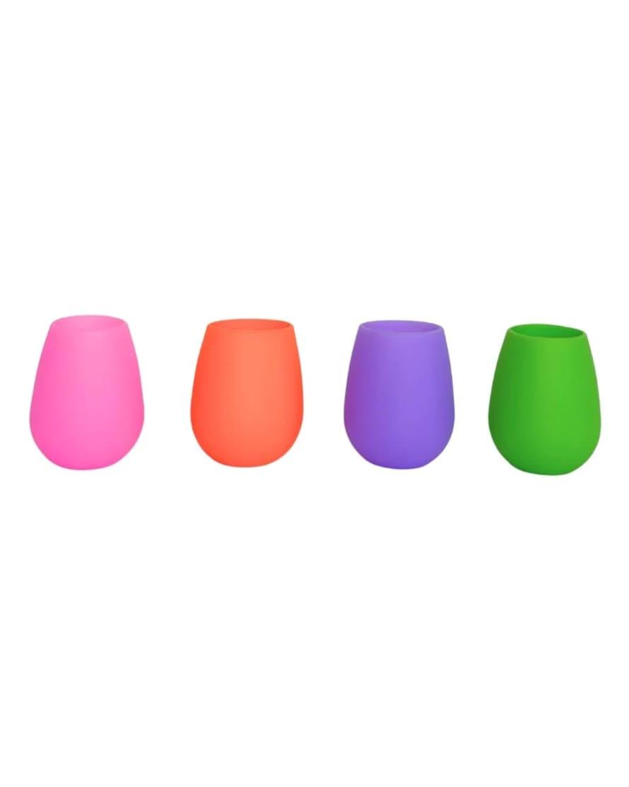 Porter Green Set of 4 Unbreakable Silicone Warm Summer Nights Tumblers