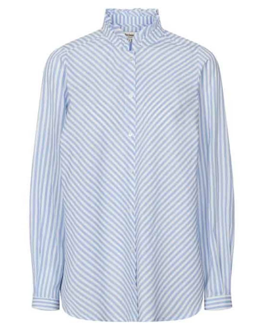 Lollys Laundry White and Light Blue Stripe Hobart Shirt 