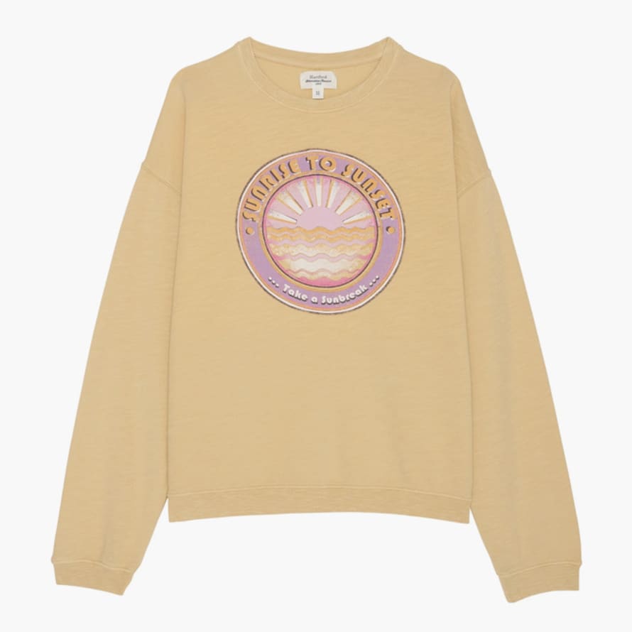 Hartford Yellow Sunrise Printed Tanika Sweatshirt