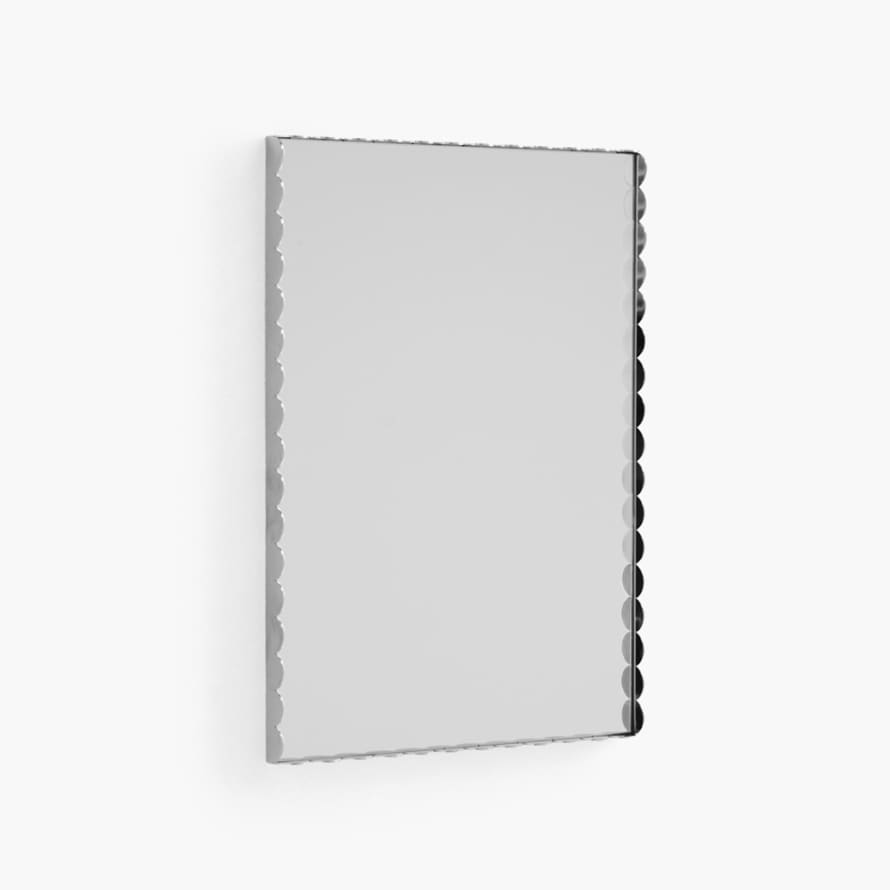 HAY 61 x 43cm Rectangular Stainless Steel Arcs Mirror 