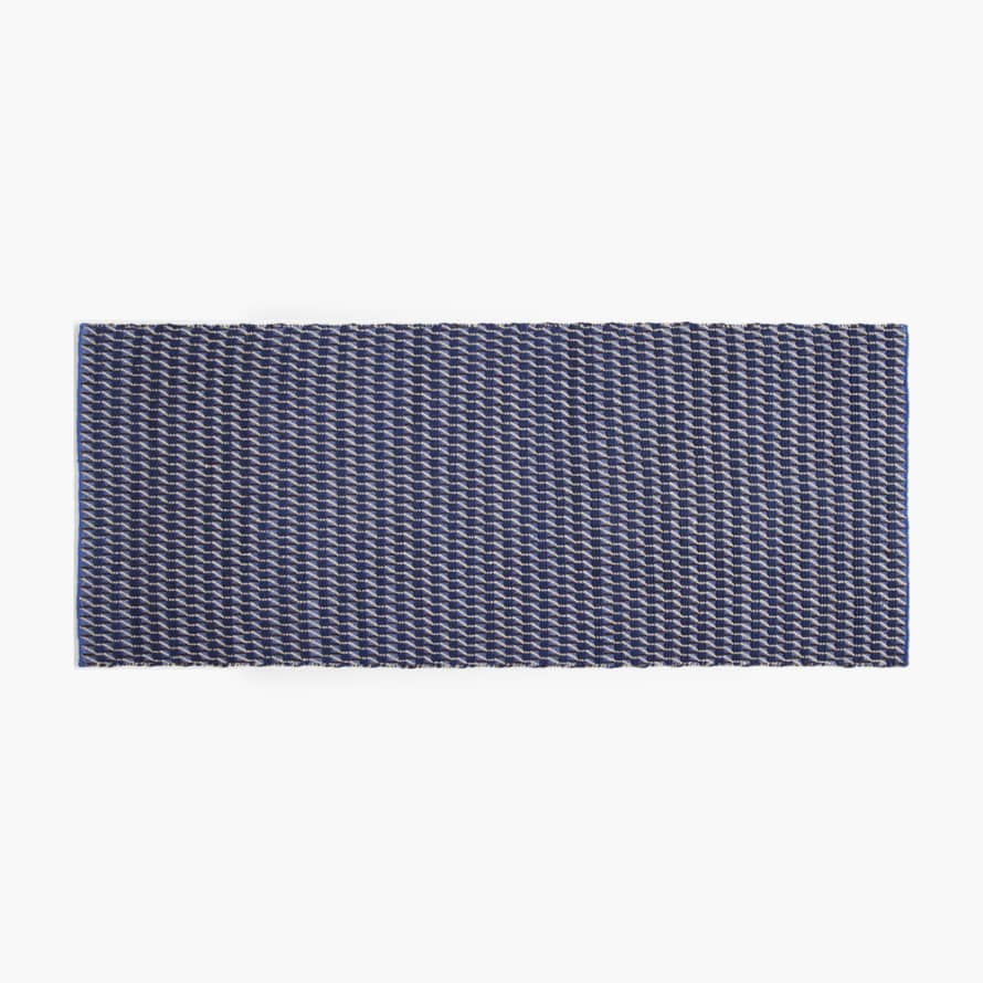 HAY 60 x 200cm Wool and Cotton Hand Woven Channel Rug 