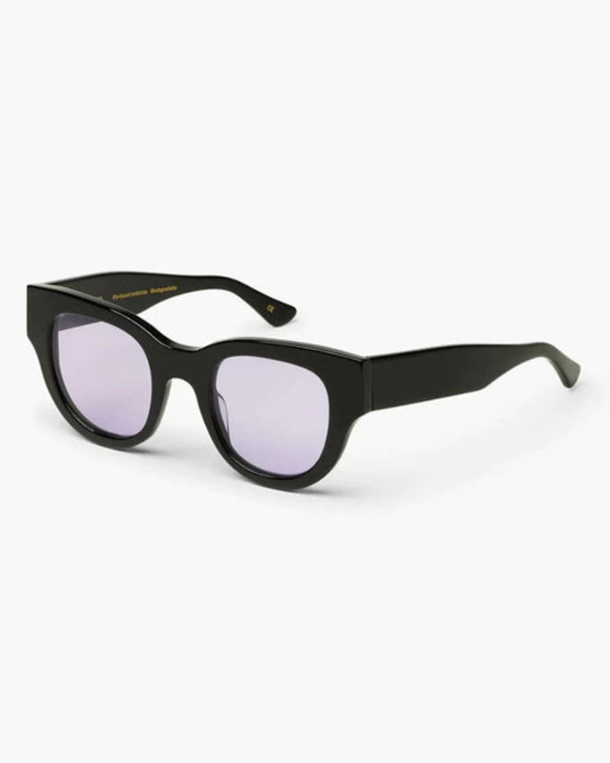 Colorful Standard Black Framed 06 Sunglasses with Lavender Lens