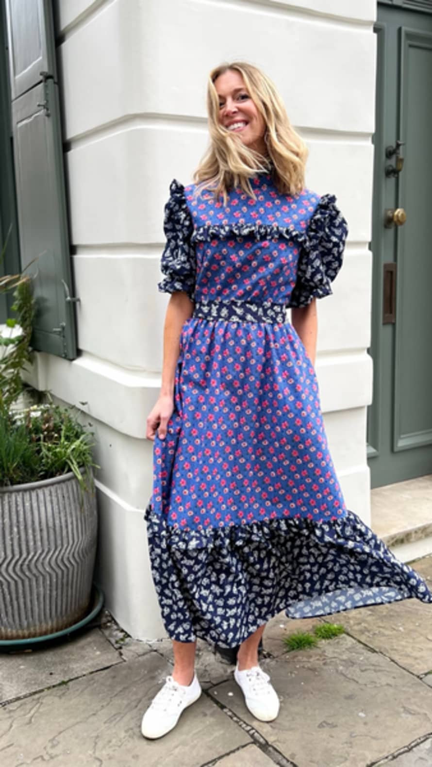 The Well Worn Spring Rosalie Dress In Mixed Print By
