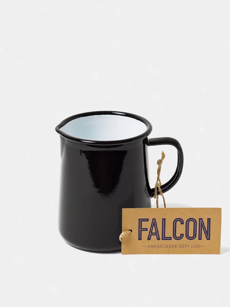 Falcon Enamelware Pint Jug In Coal Black