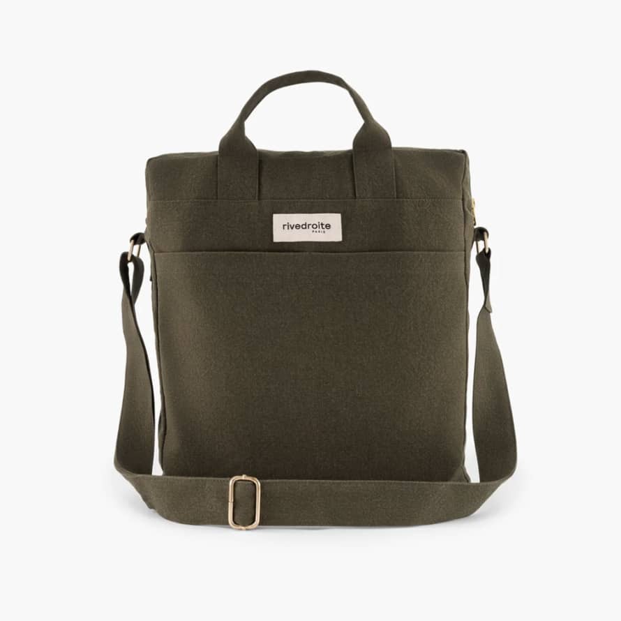 Rive Droite Achille Olive Green City Bag - Recycled Cotton