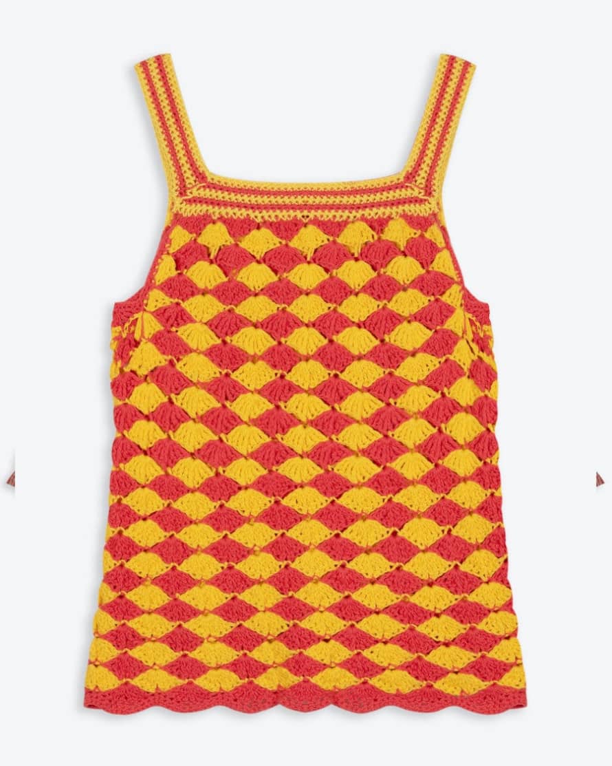 Lowie Crochet Vest Striped