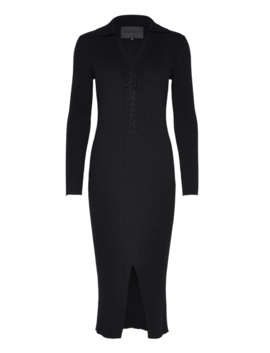 Levete Room Black Daria Knitted Dress