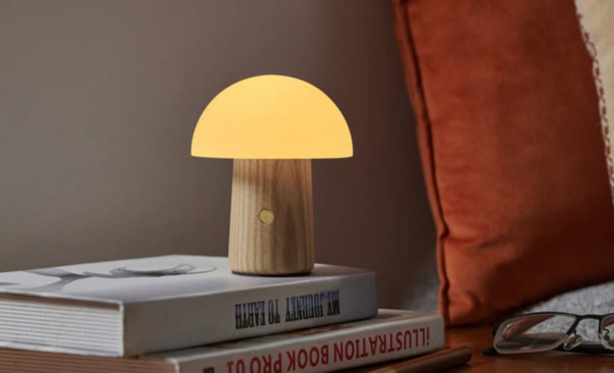 Gingko White Ash Mini Alice Mushroom Lamp 