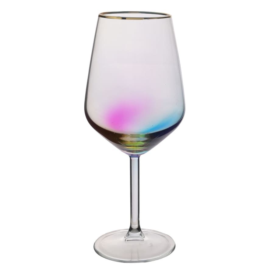&Quirky Rainbow Wine Glass