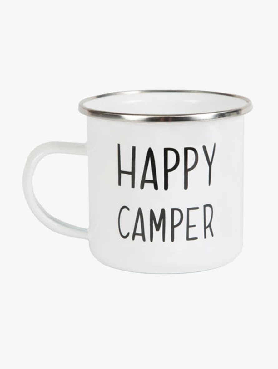 Sass & Belle  Happy Camper Enamel Mug
