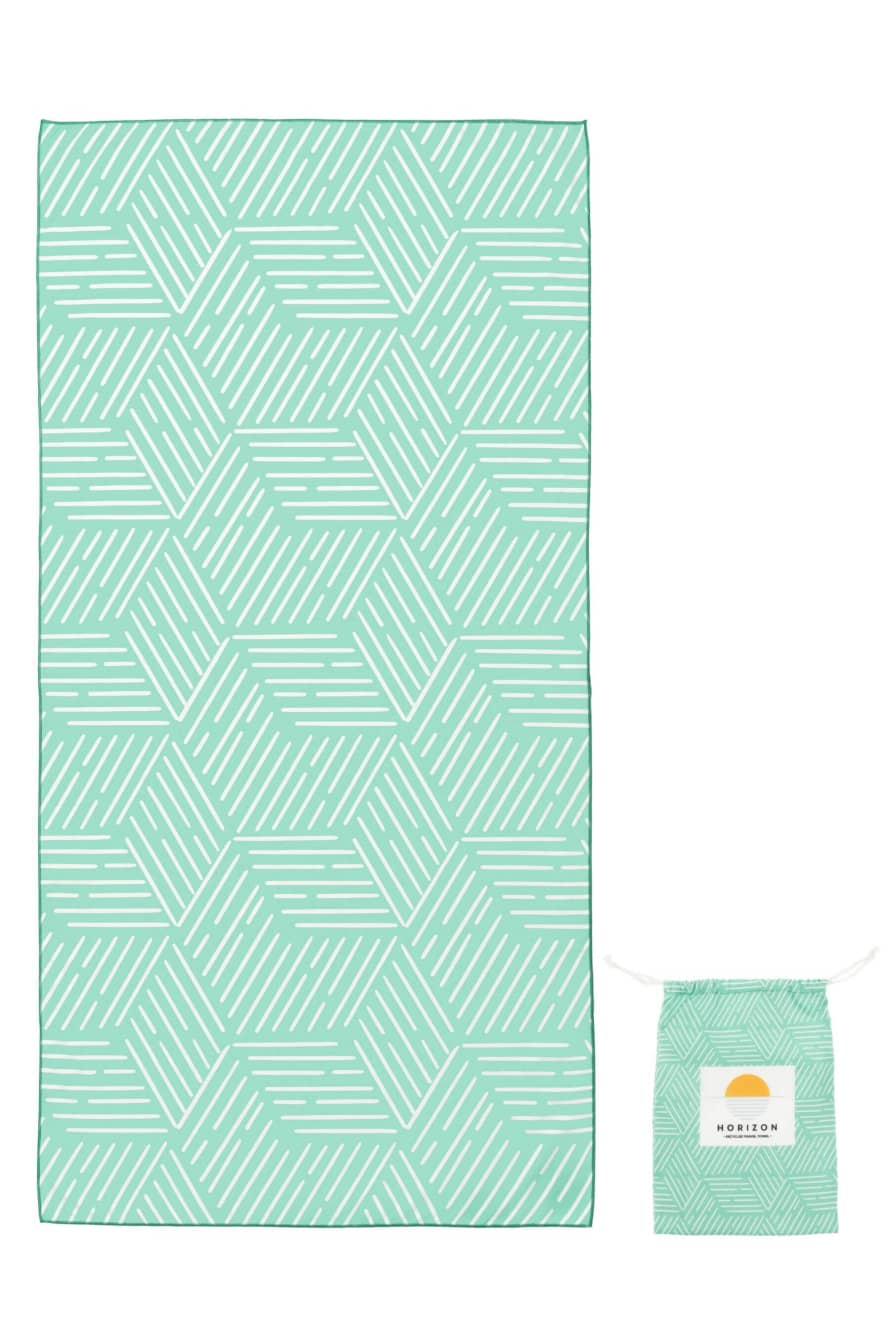 Ocean Teal Recycled Quick Dry Travel Towel
