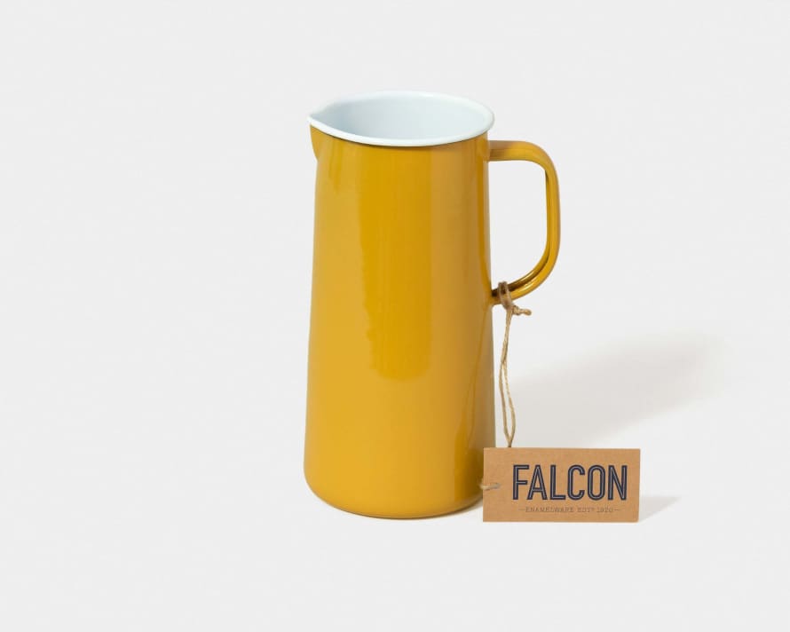 Falcon Enamelware Mustard Yellow 3 Pint Jug